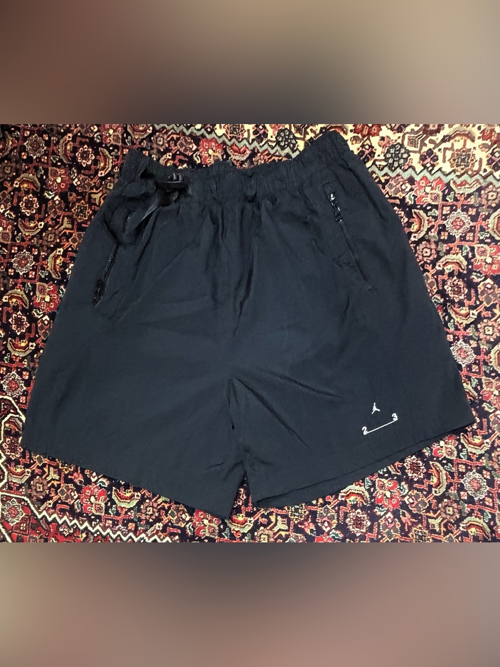 NIKE JORDAN 23 ENGINEERED SHORTS NYLON BELTED BLACK MENS SIZE XXL LINED